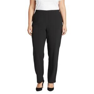 Halogen Black Flat Front Career Dress Pants Women Plus Size 22W NWT